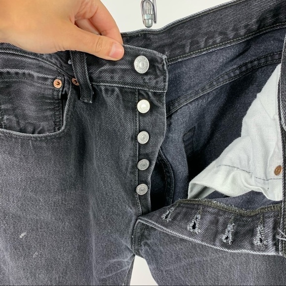 Levi’s Vintage Black Tapered Button Down Jeans 29 - Picture 7 of 12